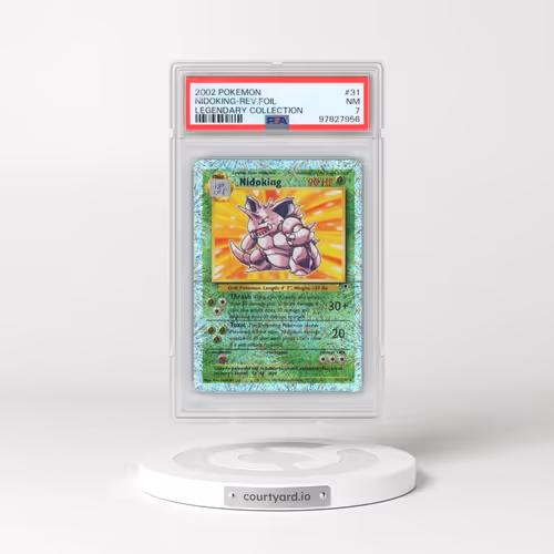 2002 Pokémon Legendary Collection #31 Nidoking - Reverse Foil (PSA 7 NM)