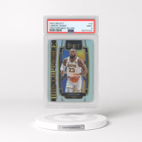 2023 Panini Select Unstoppable #14 LeBron James - Silver Prizm (PSA 9 MINT)