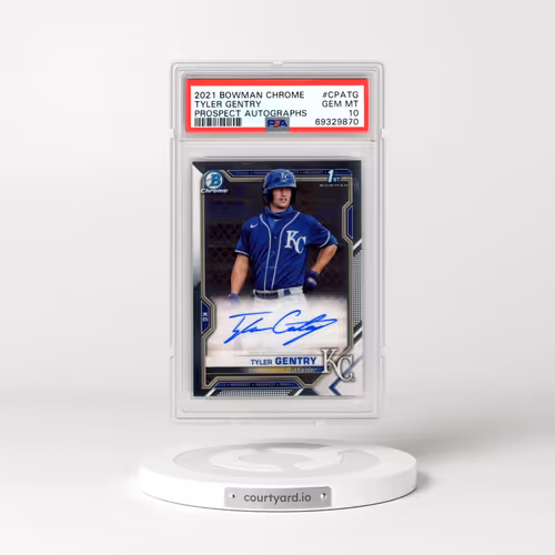 2021 Bowman Chrome Prospect Autographs #CPATG Tyler Gentry (PSA 10 GEM MINT)