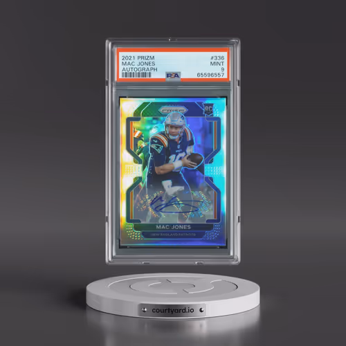2021 Panini Prizm #336 Mac Jones - Autograph (PSA 9 MINT)