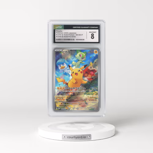 2022 Scarlet & Violet Promos #001/SV-P Pikachu - Scarlet & Violet Pre-Order (CGC 8 NM-MT)