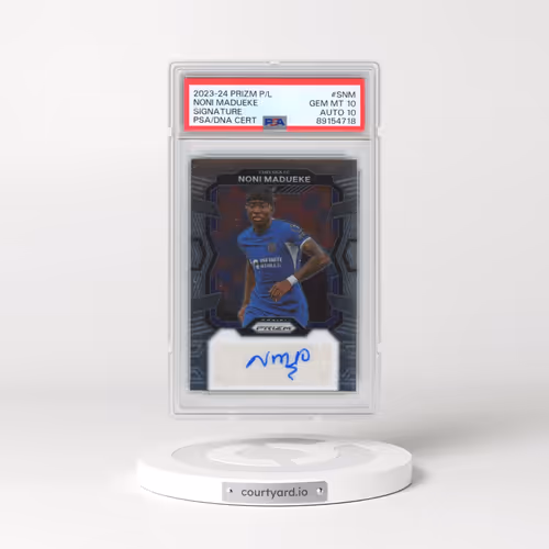2023-24 Panini Prizm Premier League Signatures #SNM Noni Madueke (PSA 10 GEM MINT)