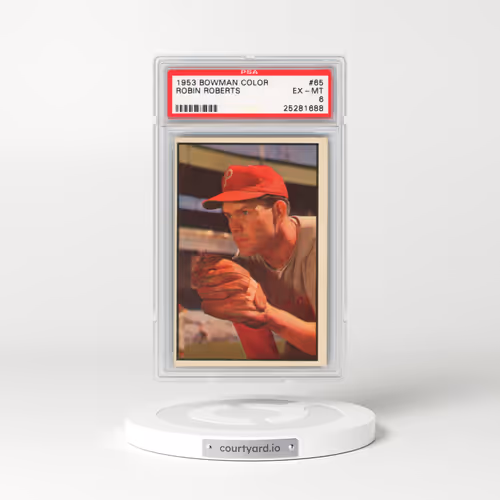 1953 Bowman Color #65 Robin Roberts (PSA 6 EX-MT)