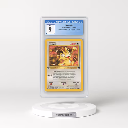 2000 Team Rocket #62/82 Meowth - 1st Edition 1st Edition (CGC 9 MINT)