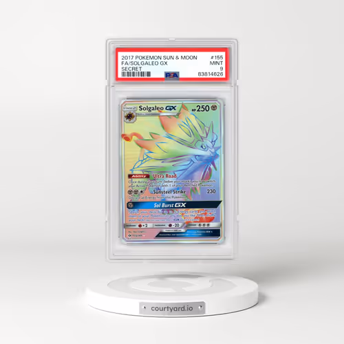 2017 Pokémon Sun & Moon #155 Solgaleo GX - Holo Full Art Secret (PSA 9 MINT)