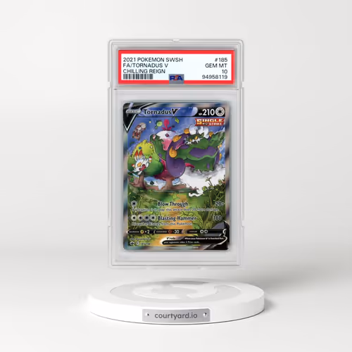 2021 Pokémon Sword & Shield Chilling Reign #185 Tornadus V - Holo Full Art (PSA 10 GEM MINT)