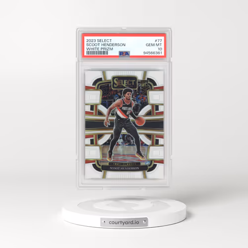 2023 Panini Select #77 Scoot Henderson - White Prizm (PSA 10 GEM MINT)