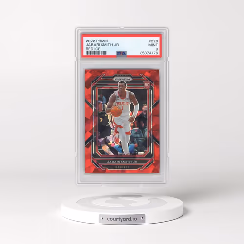 2022 Panini Prizm #228 Jabari Smith Jr. - Red Ice (PSA 9 MINT)