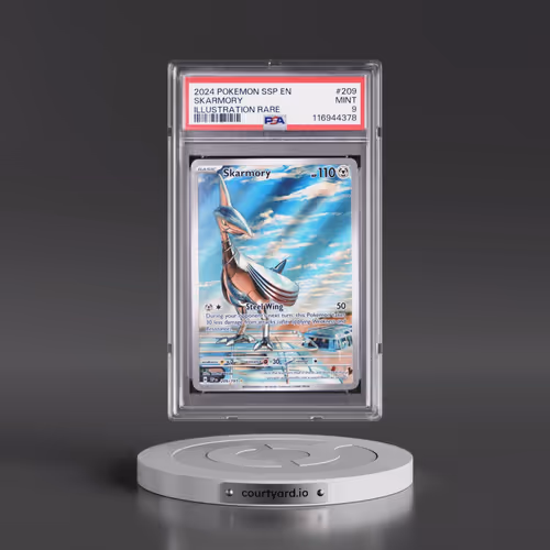 2024 Pokémon Ssp EN-Surging Sparks #209 Skarmory - Illustration Rare (PSA 9 MINT)