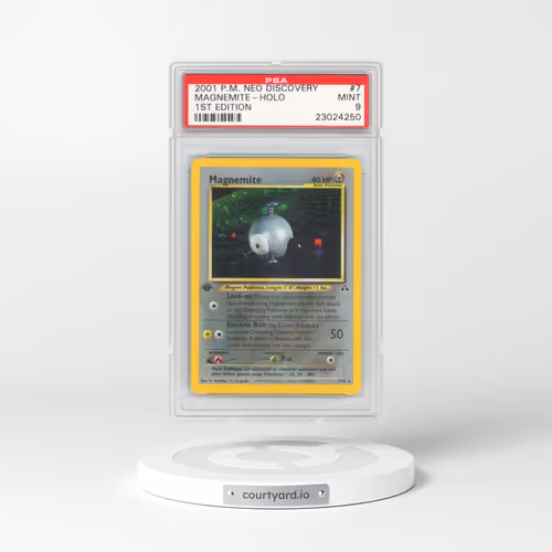 2001 Pokémon Neo Discovery #7 Magnemite - 1st Edition Holo (PSA 9 MINT)