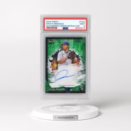 2024 Topps Finest Finest Autographs #FASI Shota Imanaga - Green Refractor (PSA 9 MINT)