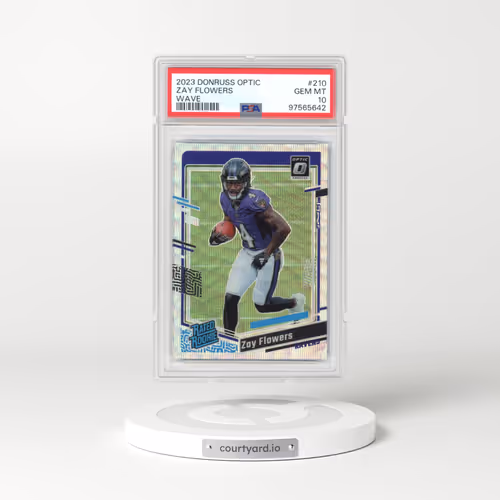 2023 Panini Donruss Optic #210 Zay Flowers - Wave (PSA 10 GEM MINT)