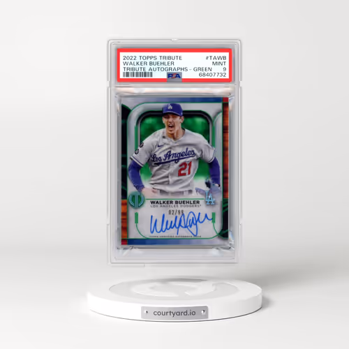 2022 Topps Tribute Tribute Autographs #TAWB Walker Buehler - Green (PSA 9 MINT)
