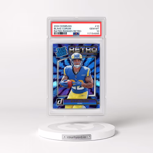 2024 Panini Donruss Rated Rookies Retro #10 Blake Corum (PSA 10 GEM MINT)