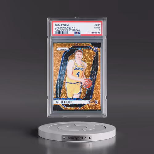 2024 Panini Prizm #238 Dalton Knecht - Orange Fast Break (PSA 9 MINT)