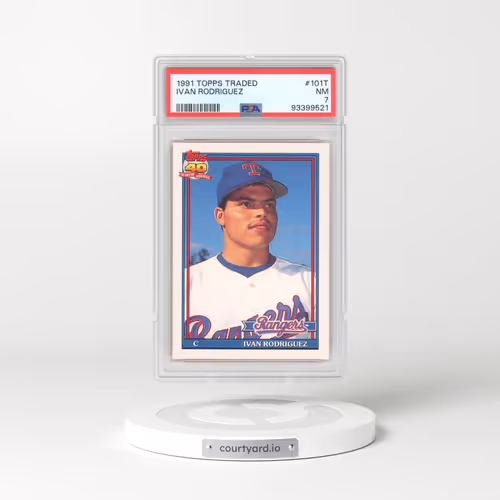 1991 Topps Traded #101T Ivan Rodriguez (PSA 7 NM)