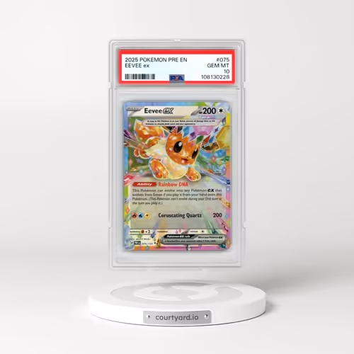 2025 Pokémon Pre EN-Prismatic Evolutions #075 Eevee EX - Holo (PSA 10 GEM MINT)