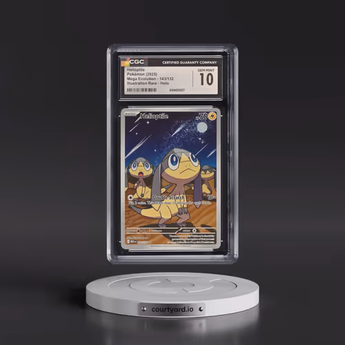 2025 Mega Evolution - MEG EN #143/132 Helioptile - Illustration Rare Holo (CGC 10 GEM MINT)