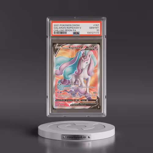 2021 Pokémon Sword & Shield Chilling Reign #167 Galarian Rapidash V - Holo Full Art (PSA 10 GEM MINT