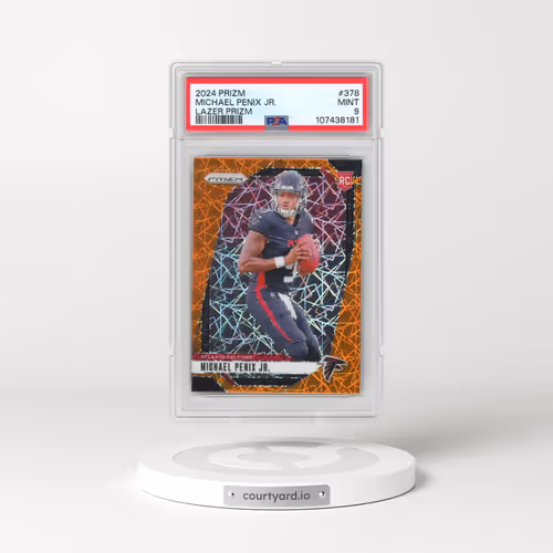 2024 Panini Prizm #378 Michael Penix Jr. - Lazer Prizm (PSA 9 MINT)