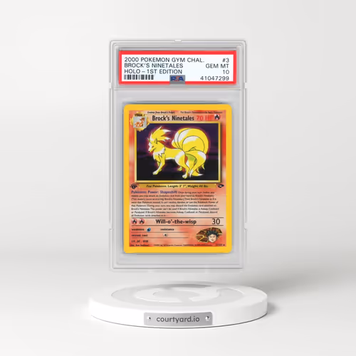 2000 Pokémon Gym Challenge #3 Brock's Ninetales - 1st Edition Holo (PSA 10 GEM MINT)