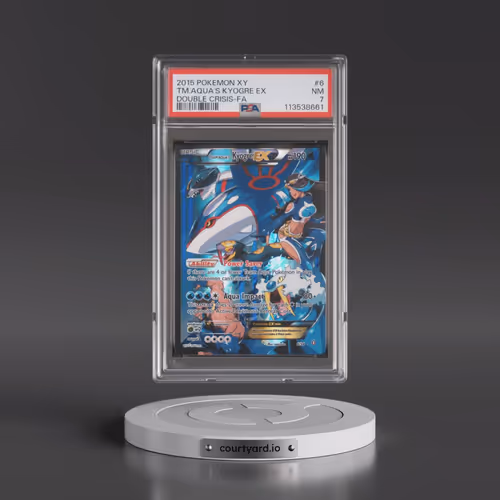 2015 Pokémon XY Double Crisis #6 Team Aqua's Kyogre EX - Holo Full Art (PSA 7 NM)