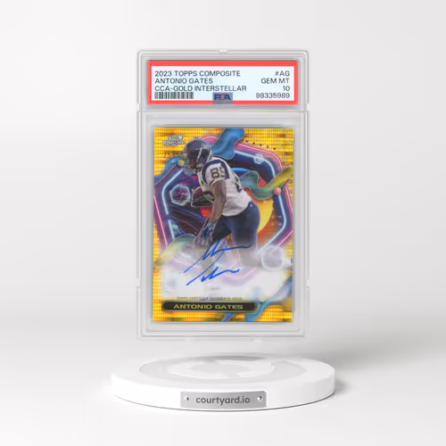 2023 Topps Composite Cosmic Chrome Autographs #AG Antonio Gates - Gold Interstellar (PSA 10 GEM MINT