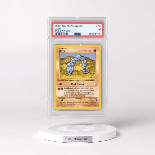 1999 Pokémon Game #56 Onix - 1st Edition (PSA 7 NM)