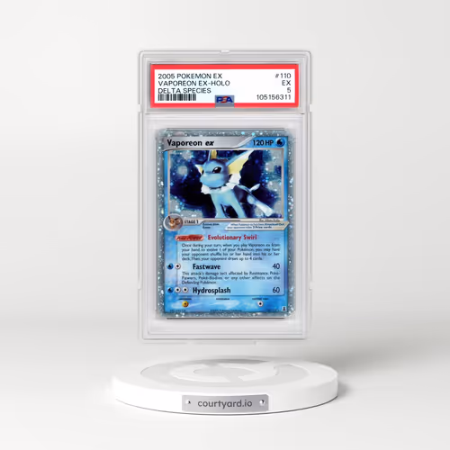 2005 Pokémon EX Delta Species #110 Vaporeon EX - Holo Holo (PSA 5 EX)