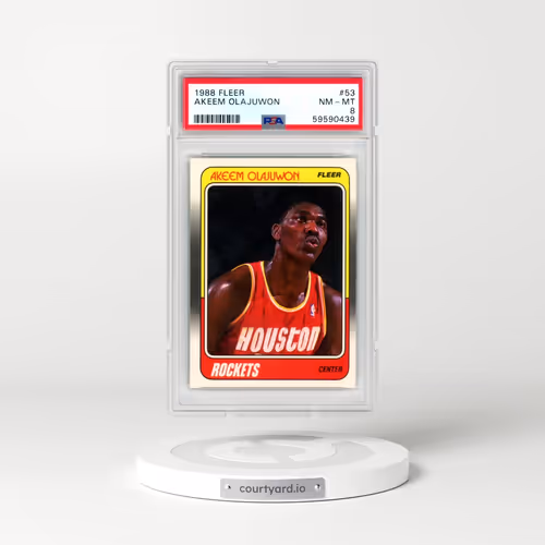 1988 Fleer #53 Akeem Olajuwon (PSA 8 NM-MT)