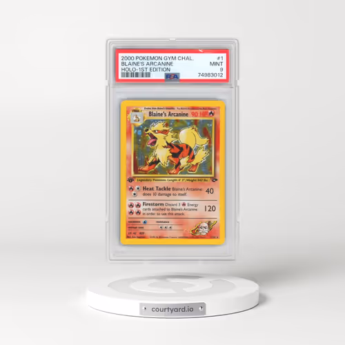 2000 Pokémon Gym Challenge #1 Blaine's Arcanine - 1st Edition Holo (PSA 9 MINT)