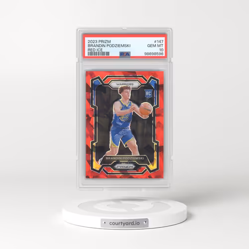 2023 Panini Prizm #147 Brandin Podziemski - Red Ice (PSA 10 GEM MINT)