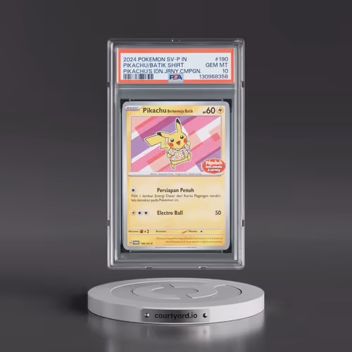 2024 Pokémon SV-P Promo #190 Pikachu in Batik Shirt - Pikachu's Indonesia Journey Campaign (PSA 10 G