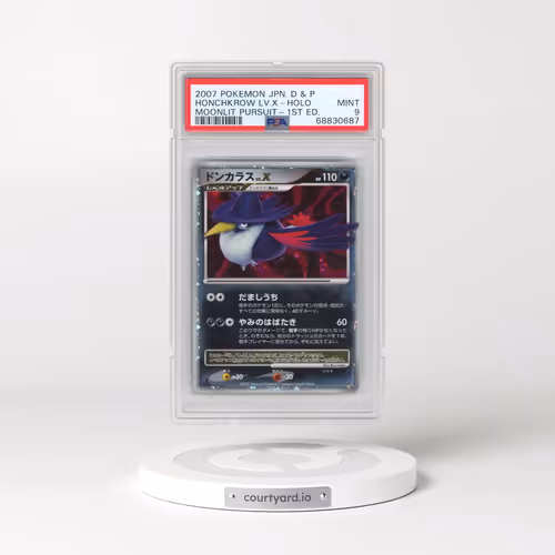 2007 Pokémon Diamond & Pearl Moonlit Pursuit Honchkrow LV.X - 1st Edition Holo (PSA 9 MINT)