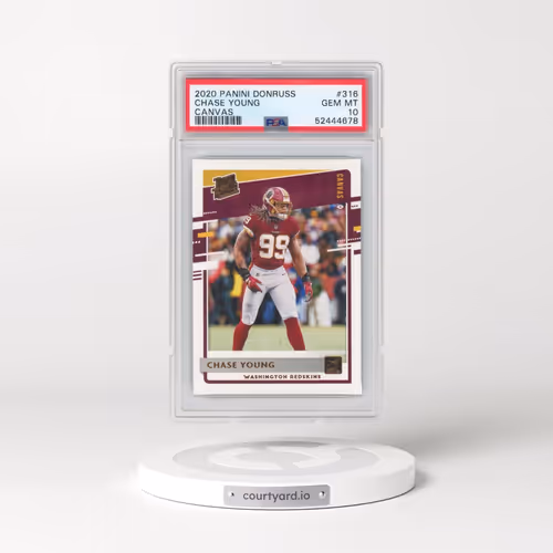2020 Panini Donruss #316 Chase Young - Canvas (PSA 10 GEM MINT)