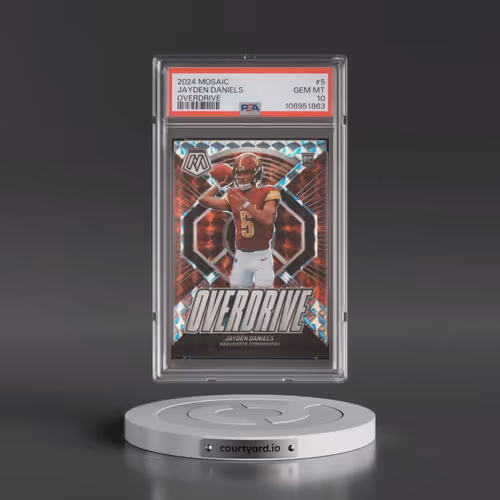 2024 Panini Mosaic Overdrive #5 Jayden Daniels (PSA 10 GEM MINT)
