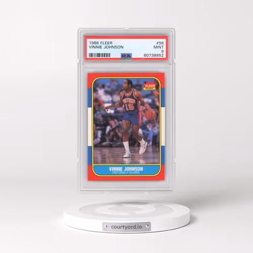 1986 Fleer #56 Vinnie Johnson (PSA 9 MINT)