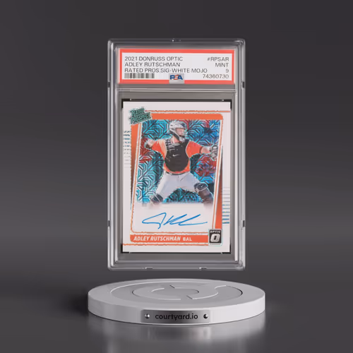 2021 Panini Donruss Optic Rated Prospect Signatures #RPSAR Adley Rutschman - White Mojo (PSA 9 MINT)