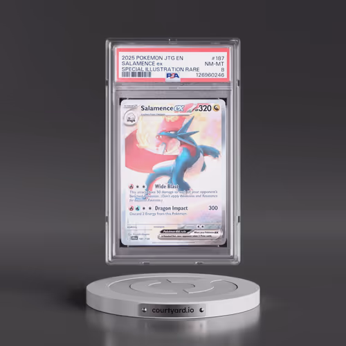 2025 Pokémon Jtg EN-Journey Together #187 Salamence EX - Holo Special Illustration Rare (PSA 8 NM-MT