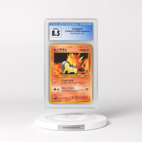 1999 Neo Premium File #155 Cyndaquil - No Rarity (CGC 8.5 NM-MT+)