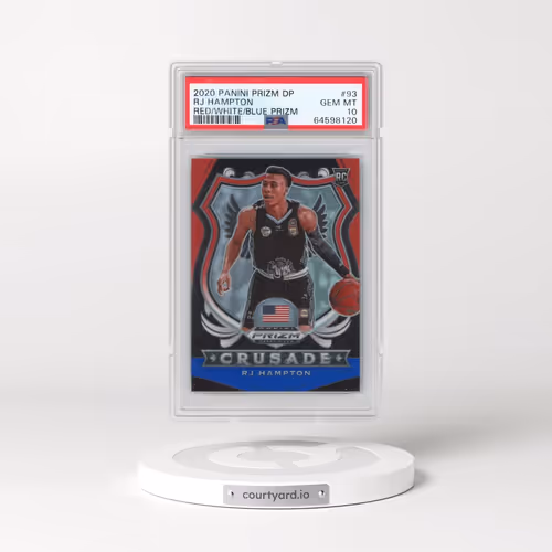 2020 Panini Prizm Draft Picks #93 RJ Hampton - Red/White/Blue Prizm (PSA 10 GEM MINT)