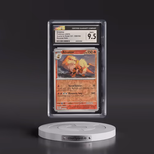 2023 Scarlet & Violet 151 - MEW EN #059/165 Arcanine - Reverse Holo (CGC 9.5 MINT+)
