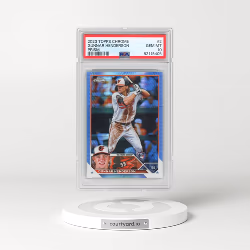 2023 Topps Chrome #2 Gunnar Henderson - Prism Refractor (PSA 10 GEM MINT)