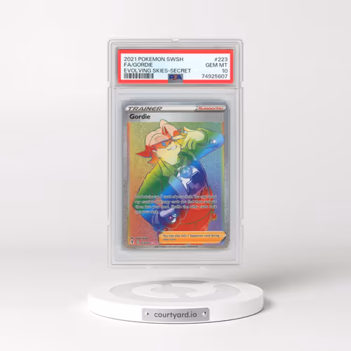 2021 Pokémon Sword & Shield Evolving Skies #223 Gordie - Full Art Secret (PSA 10 GEM MINT)