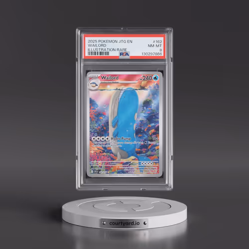 2025 Pokémon Jtg EN-Journey Together #162 Wailord - Illustration Rare (PSA 8 NM-MT)