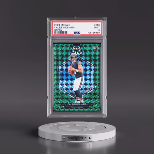 2024 Panini Mosaic #301 Caleb Williams - Green (PSA 9 MINT)