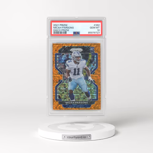 2021 Panini Prizm #382 Micah Parsons - Disco Prizm (PSA 10 GEM MINT)