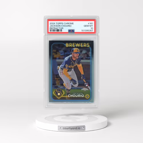 2024 Topps Chrome #161 Jackson Chourio - Refractor (PSA 10 GEM MINT)