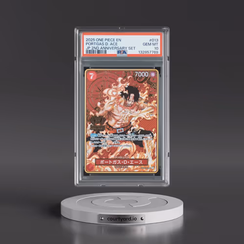 2025 One Piece Japanese 2nd Anniversary Set #013 Portgas D. Ace (PSA 10 GEM MINT)