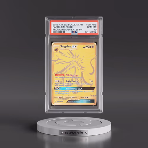 2019 Pokémon SM Black Star Promo #SM104a Solgaleo GX - Holo Full Art Hidden Fates Premium Collection